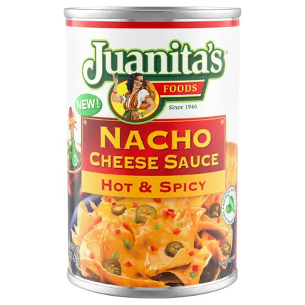 Juanita's Foods Nacho Cheese Sauce Hot & Spicy, 15 oz can