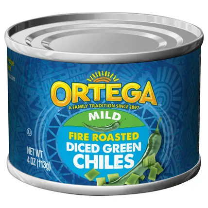 Diced Mild Fire Roasted Green Chiles 4 oz