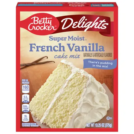Delights Supermoist French Vanilla Cake Mix, 13.25 OZ