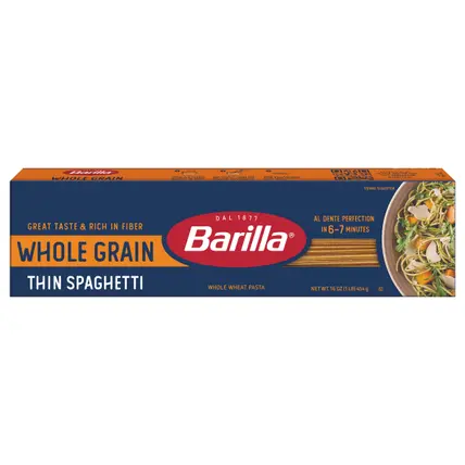 Barilla Whole Grain Thin Spaghetti 16 oz