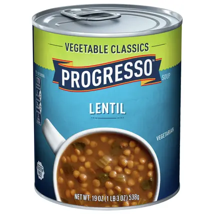 Lentil Soup, Vegetable Classics Canned Soup, Gluten Free, 19 oz