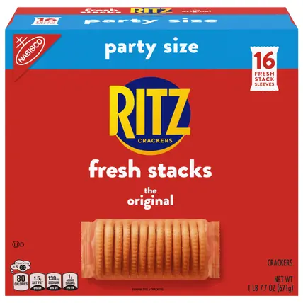 RITZ Fresh Stacks Original Crackers, Party Size, 23.7 oz (16 Stacks)