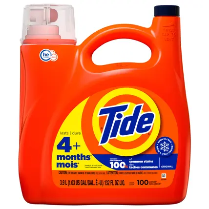 Liquid Laundry Detergent, Original, 100 loads, 132 fl oz, HE Compatible