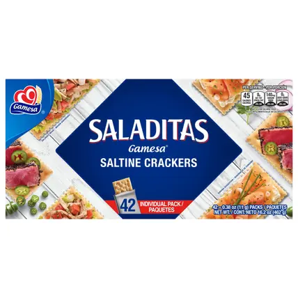Gamesa Saladitas Saltine Crackers Regular 16.2 Oz, 12 Count
