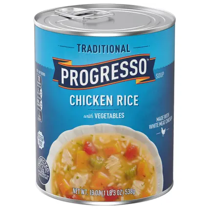 Traditional, Chicken Rice with Vegetables Canned Soup, 19 oz.