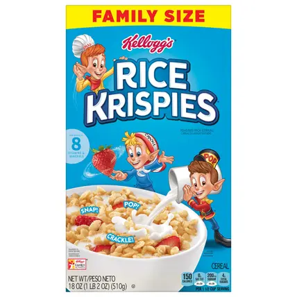 Rice Krispies Toasted Rice Cereal Family Size 18 oz