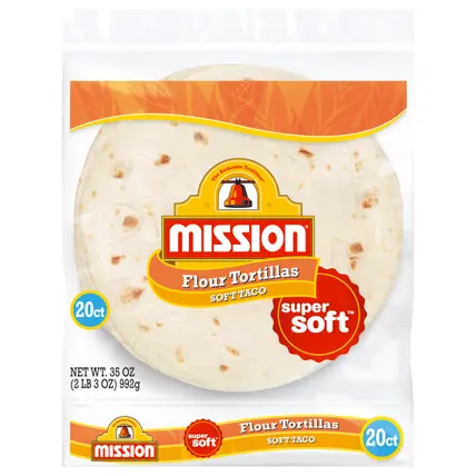 Mission Soft Taco Super Soft Flour Tortillas 20.0 ea