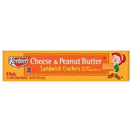 8 Packs Cheese & Peanut Butter Sandwich Crackers 8 ea