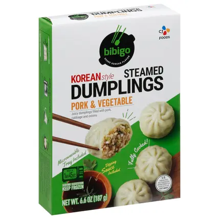 Bibigo Korean Style Pork & Vegetable Steamed Dumplings 6.6 oz