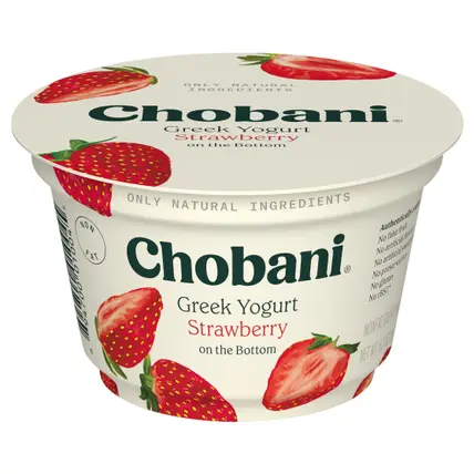 Chobani Non-Fat Greek Strawberry on the Bottom Yogurt 5.3 oz