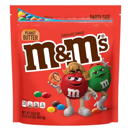 Party Size Peanut Butter Chocolate Candies 34 oz
