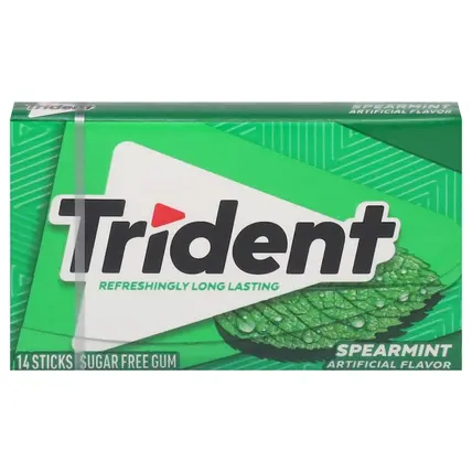 Trident , Spearmint Sugar Free Gum 