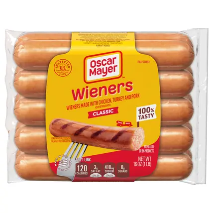Oscar Mayer Classic Wieners Hot Dogs, 10 ct Pack