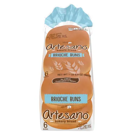 Alfaro's Artesano Brioche Buns, 6 count, 16.4 oz