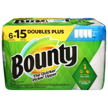 2-Ply White Select-A-Size Paper Towels Double Plus Rolls 6 ea