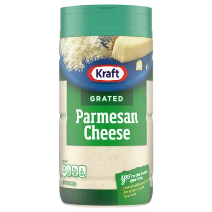 Kraft Parmesan Grated Cheese, 8 oz Shaker