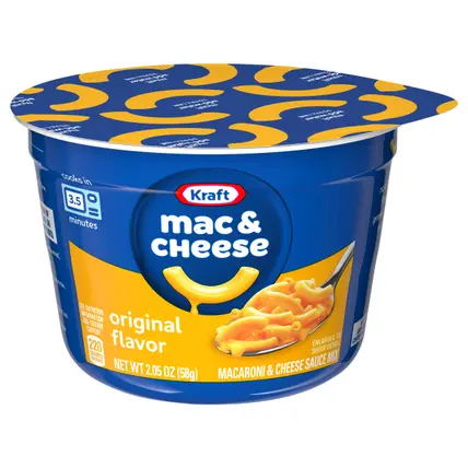 Kraft Original Mac & Cheese Macaroni and Cheese Dinner, 2.05 oz Cup