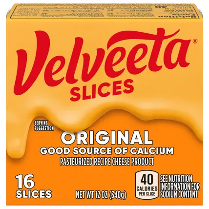 Velveeta Slices Original Flavored Cheese, 16 ct Pack