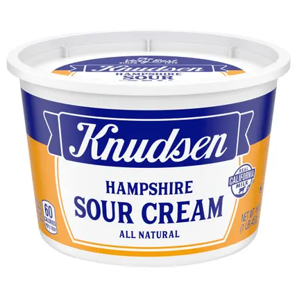 Hampshire 100% Natural Sour Cream, 16 oz Tub