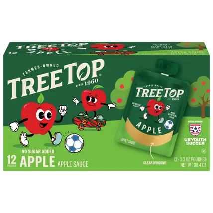 Apple Apple Sauce 12 - 3.2 oz Pouches
