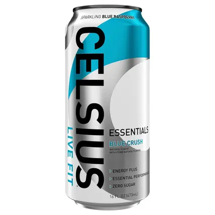 Celsius Live Fit Essentials Energy Drink Sparkling Blue Raspberry 16 Fl Oz