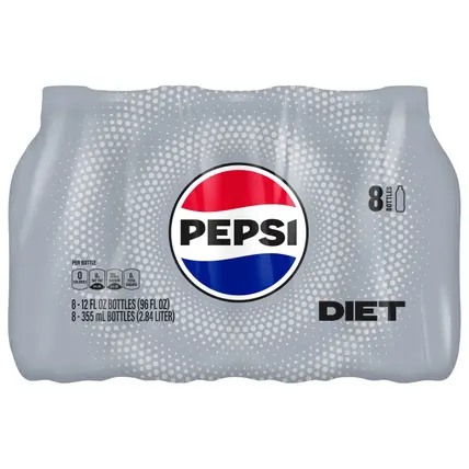 Diet Pepsi Soda Cola 12 Fl Oz 8 Count