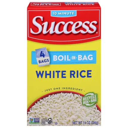 Success Boil-in-Bag White Rice 4 ea