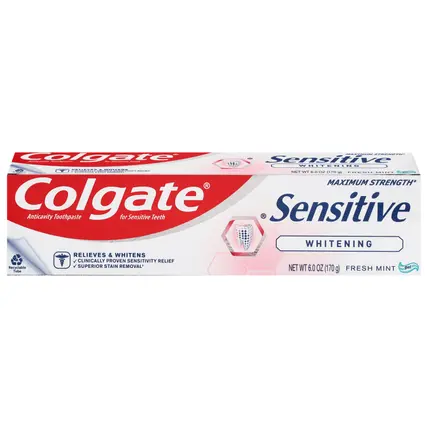 Colgate Sensitive Gel Whitening Maximum Strength Anticavity Fresh Mint Fresh Mint Toothpaste 6.0 oz