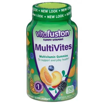Natural Berry, Peach and Orange Flavor MultiVites 150 Gummies