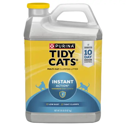 Purina Tidy Cats Clumping Cat Litter, Instant Action Multi Cat Litter - 20 lb. Jug