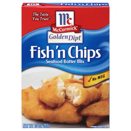 McCormick Golden Dipt Fry Mix - Fish n Chips, 10 oz