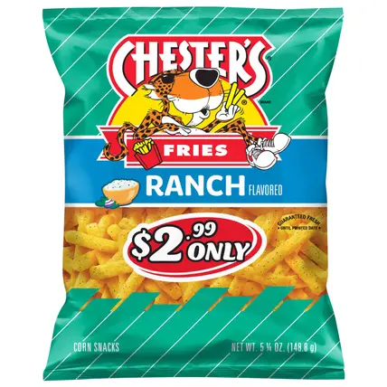 Chester's Fries Corn Snacks Ranch Flavored 5 1/4 Oz