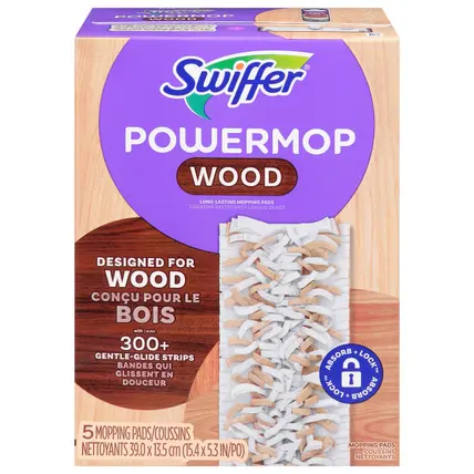Powermop Wood Mopping Pads 5 ea
