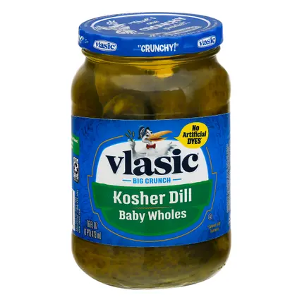 Baby Wholes Kosher Dill Pickles 16 oz
