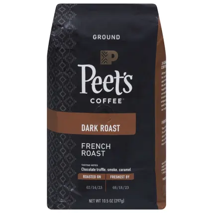 Peet's Coffee Dark Roast Ground French Roast Coffee 10.5 oz