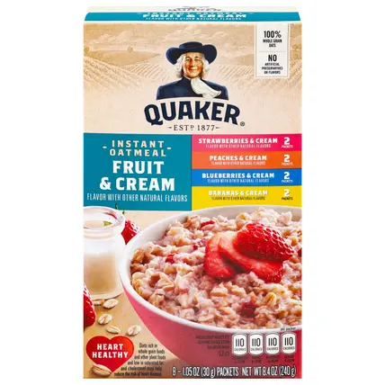 Fruit & Cream Assorted Instant Oatmeal 8 - 1.05 oz Packets