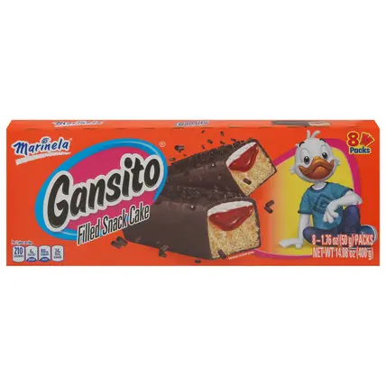 Marinela Gansito 8 Packs Filled Snack Cake 8 - 1.76 oz Packs
