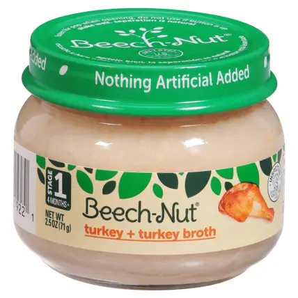 Stage 1 (4 Months+) Turkey + Turkey Broth 2.5 oz