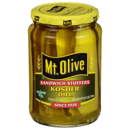 Mt Olive Sandwich Stuffers Kosher Dill Pickles 24 fl oz