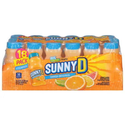 Sunny D Tangy Original Citrus Punch 18 - 6.75 fl oz Bottles