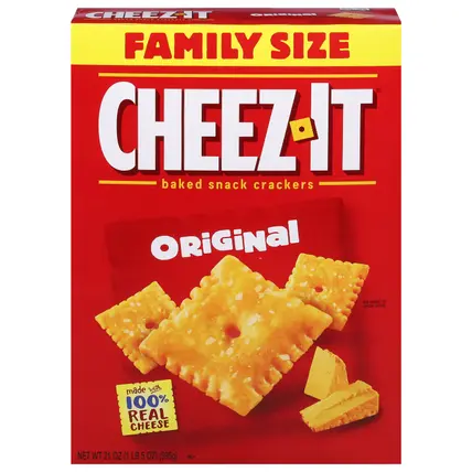 Cheez-It Original Baked Snack Crackers Family Size 21 oz