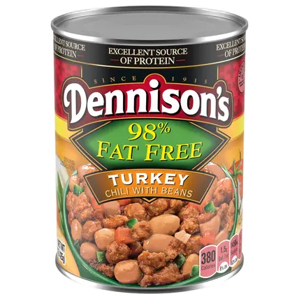 Dennison's 98% Fat Free Turkey Chili with Beans, 15 Ounce