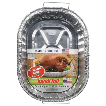 Handi-Foil Oval King Roaster with Handles 1 ea