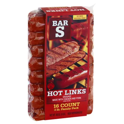 Bar S Family Pack Hot Links Sausage 48 oz