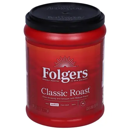 Folgers Medium Ground Classic Roast Coffee 9.6 oz