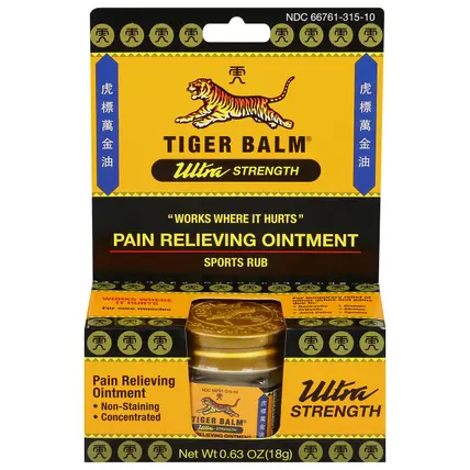 Tiger Balm Ultra Strength Pain Relieving Ointment 0.63 oz