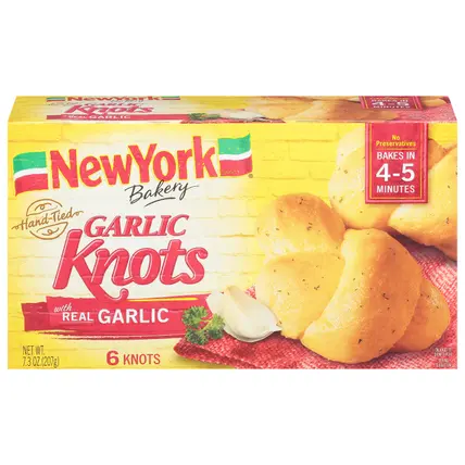New York Bakery Hand-Tied Garlic Knots 6 ea