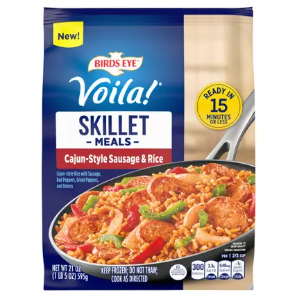 Birds Eye Voila! Cajun-Style Sausage & Rice, Frozen Meal, 21 oz. Bag