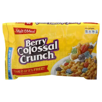 Malt O Meal Family Size Berry Colossal Crunch Cereal 26 oz