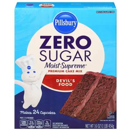 Moist Supreme Premium Zero Sugar Devil's Food Cake Mix 16 oz